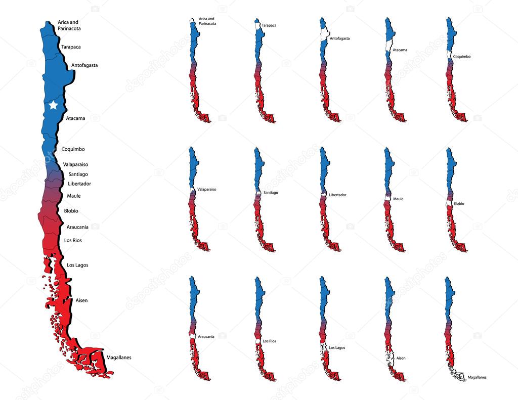 Chile provinces maps