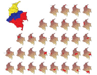 Kolombiya il haritaları