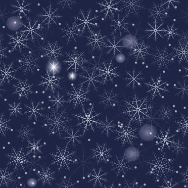 kar taneleri sorunsuz arka plan üzerinde koyu mavi