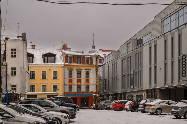 Krásné Ulice Budovy Novém Roce Staré Riga35 — Stock fotografie