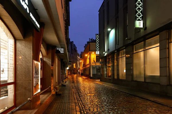 Winteravondwandeling Het Oude Riga10 — Stockfoto
