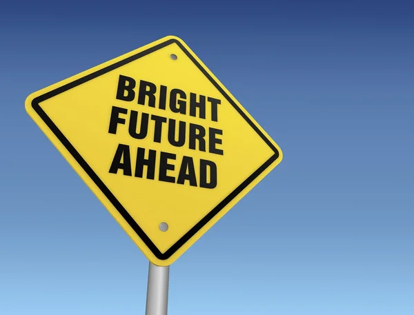 Bright future ahead sign — Stock Photo, Image