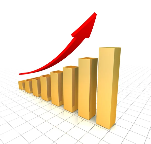 Gráfico de oro creciente —  Fotos de Stock