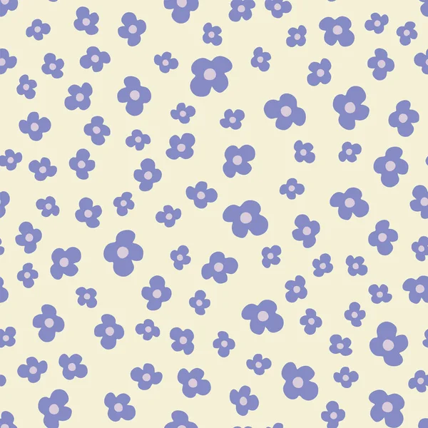 Vector Ditsy Allover Floral Seamless Pattern Background — 스톡 벡터