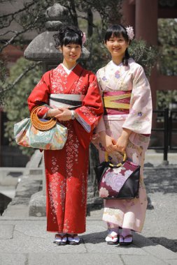 kimono geleneksel Asya kadınlar