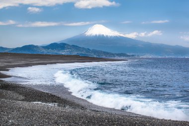 Fuji-san ve shizuoka sahil