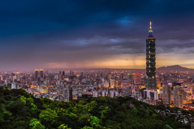 Taipei şehir manzarası, gece