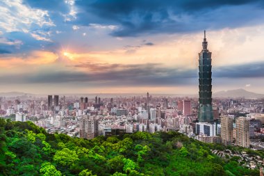 Taipei city view at akşam