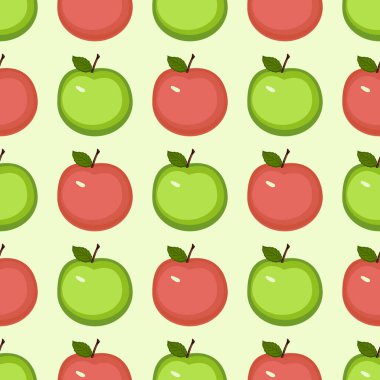 Paketleme veya ambalaj tasarımında kullanmak için kırmızı ve yeşil elma deseni
