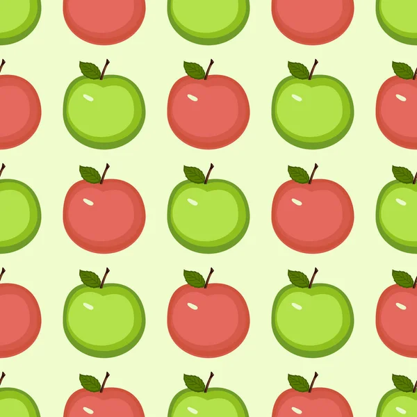 Modèle de pomme rouge et verte à utiliser dans l'emballage ou la conception d'emballage — Image vectorielle