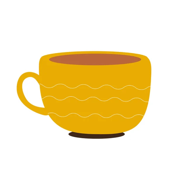 Чашка желтого чая для использования в дизайне меню или клипарте — стоковый вектор