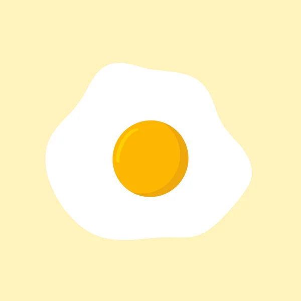 Jajecznica na żółtym tle do stosowania w clipart lub web design — Wektor stockowy