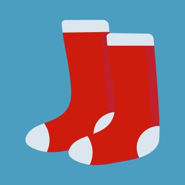 Clipart 'ta kullanılacak kırmızı Noel çorapları