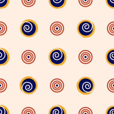 Tekstil veya ambalaj tasarımında kullanmak için soyut çember deseni