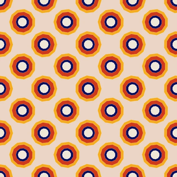 Abstraktes Muster farbiger Kreise oder textiles Design — Stockvektor