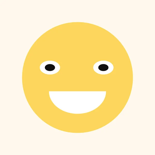 Cara sonriente amarilla que representa la alegría de chatear — Archivo Imágenes Vectoriales