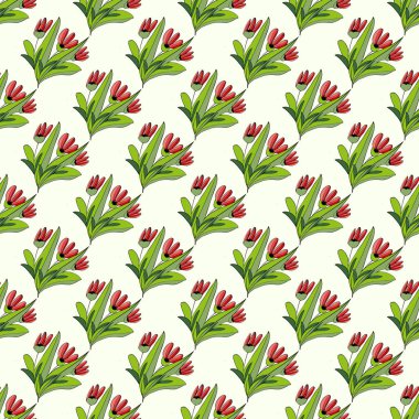 Ambalaj kağıdı tasarımında kullanılmak üzere gelincikli buket deseni