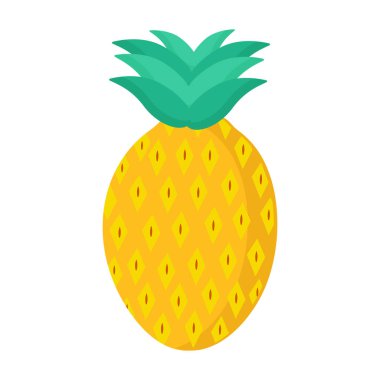 Clipart için beyaz arkaplan üzerinde ananas