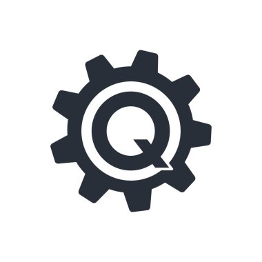 Q harfi viteste. Soruların moderatörü. Beyaz arkaplanda izole edilmiş vektör doğrusal simgesi.