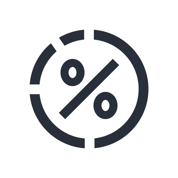 Distribuzione Percentuale Icona Vettoriale Isolata Sfondo Bianco — Vettoriale Stock