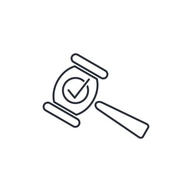 Sosyal adalet. Kanun hükümleri. Beyaz arkaplanda izole edilmiş vektör doğrusal simgesi.