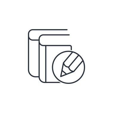 Teorik öğrenim ve eğitim. Bir çözüm bul. Beyaz arkaplanda izole edilmiş vektör doğrusal simgesi.