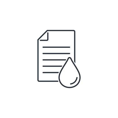 Belge ve leke. Çarpışmanın tarifi. Beyaz arkaplanda izole edilmiş vektör doğrusal simgesi.