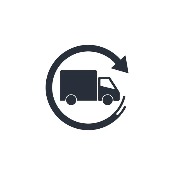 Warenverkehr Verkehrsfluss Vektor Illustration Isoliert Auf Weißem Hintergrund — Stockvektor