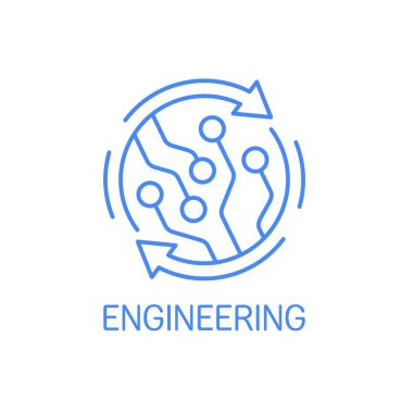 Elektronik mühendisliği. Gelişmiş teknolojiler. Beyaz arkaplanda izole edilmiş vektör doğrusal simgesi.