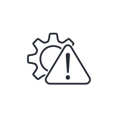 Süreç bozulması. Beyaz arkaplanda izole edilmiş vektör doğrusal simgesi