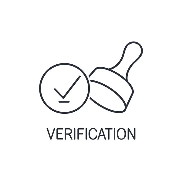 Seal Verification Vector 아이콘 배경에 — 스톡 벡터