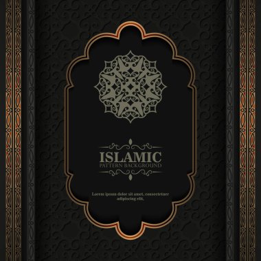 Lüks koyu İslami model arkaplan