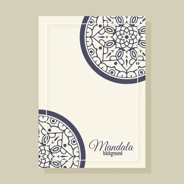 Flache Farbe Mandala Cover Kollektion — Stockvektor