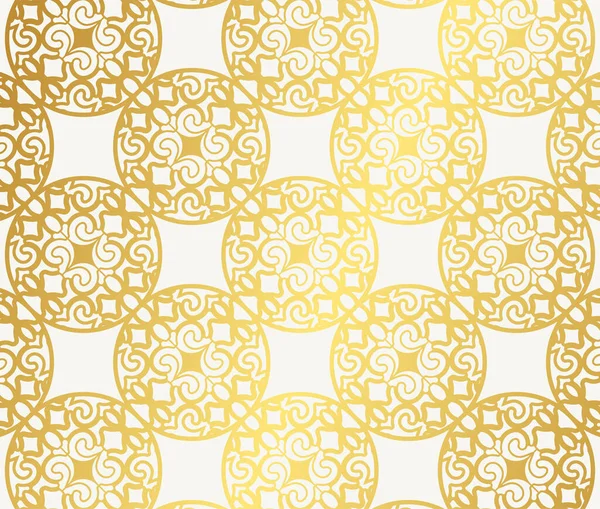 Goldene Linien Ornament Geometrische Nahtlose Muster — Stockvektor