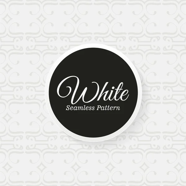 Elegante Diseño Patrón Sin Costura Blanco — Vector de stock