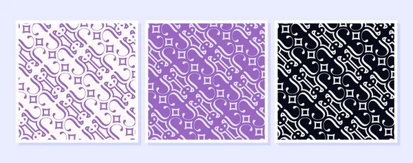 Collection Seamless Ornamental Ethnic Patterns — Stock Vector