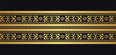 Altın süslemeli sınır şablonu