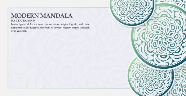 Colorful Mandala Pattern Banner Concept — Vetor de Stock