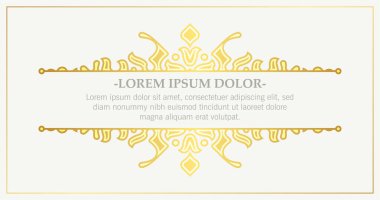 Lüks beyaz yazı sanatları çerçeve tasarımı