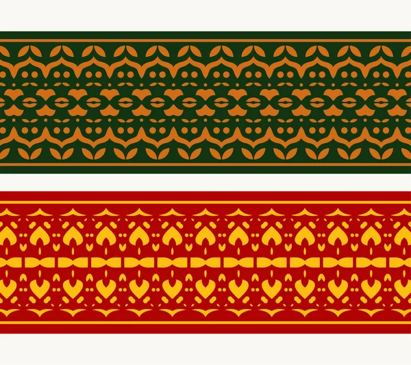 Batas Banner Henna Dengan Batas Penuh Warna - Stok Vektor