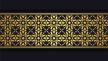 Zarif altın süsleme sınır şablonu