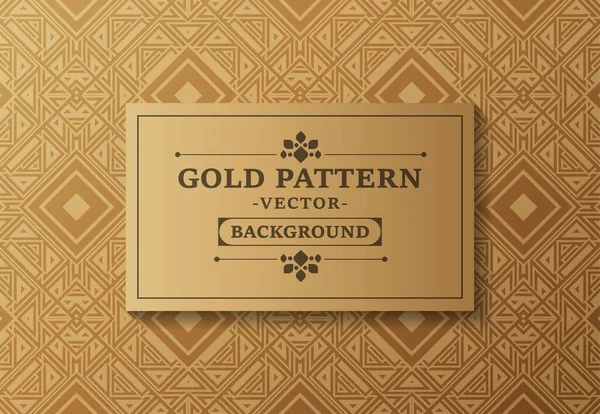 Vintage Mit Gold Ornament Muster Hintergrund — Stockvektor