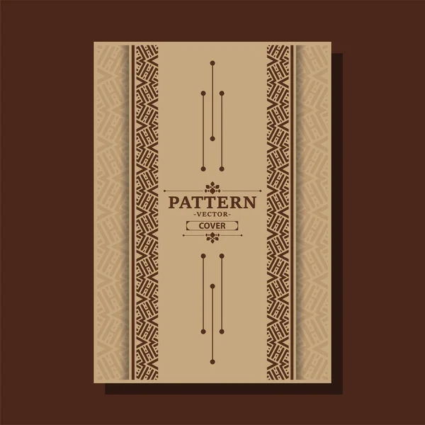 Diseño Cubierta Patrón Geométrico Vintage — Vector de stock