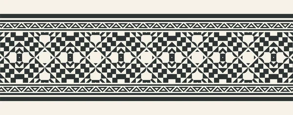 Ornament Style Ethnic Seamless Borders — Vetor de Stock