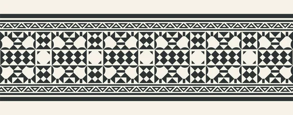 Ornament Style Ethnic Seamless Borders — Stock vektor