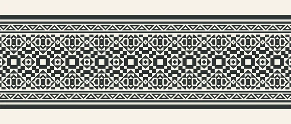 Ornament Style Ethnic Seamless Borders — Vetor de Stock