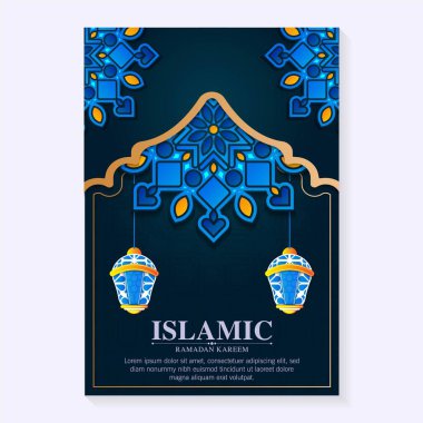 Renkli Ramazan Kareem İslami poster