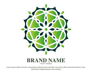 Yeşil sanat logosu tasarım şablonu