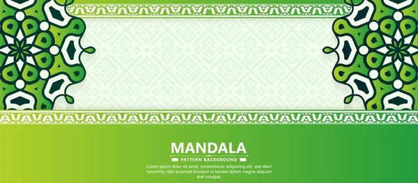 Mandala Décoratif Vert Fond — Image vectorielle