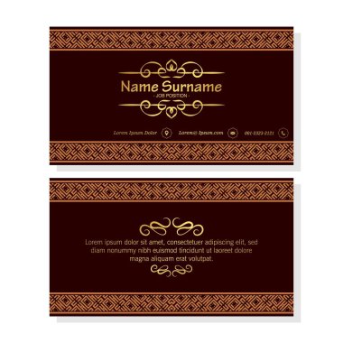 lüks klasik iş kartı sınır süslemesi deseni